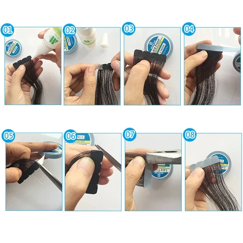 12/3Yards/Roll Lace Front Wig Glue Hair System Tape Double Side Walker Tape Ultra Hold Hair Extension Tapes For Lace Closure