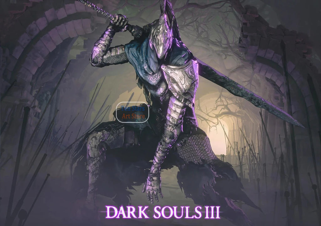 Dark Souls Fantasy Art Video Game Warrior Knight Dark Souls 3 Gaming Poster Canvas Painting Wall Pictures Home Gaming Room Decor