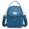 Multi Zipper Oxford Crossbody Bag Lightweight Adjustable Strap Casual Daily Travel Handbag With Top Handle For Everyday Use