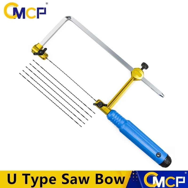 CMCP Adjustable Frame Sawbow U-shape Coping Jig Saw for Woodworking Craft Jewelry DIY Hand Tools Jeweler's Saw Frame
