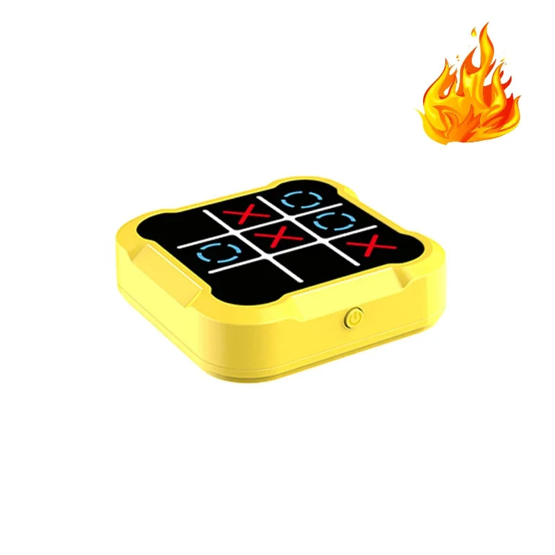 Portable Tic Tac Toe Board Game for Kids & Adults, Wooden XO Chess Set, Travel Tabletop Toy, Montessori Puzzle for Family Party