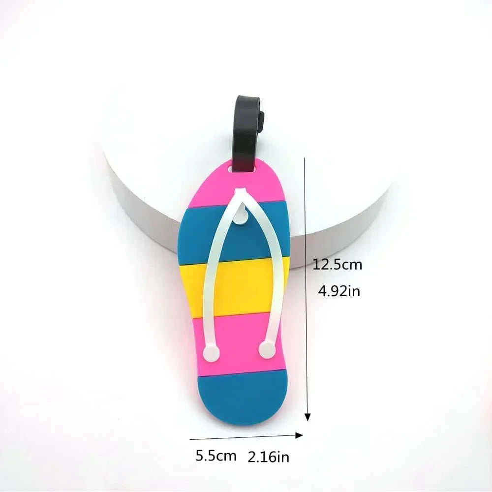 Cartoon Fruit Style Pattern Information Anti-Lost Suitcase Name Id Tags  Silicone Luggage Tag Travel Case Identification Label