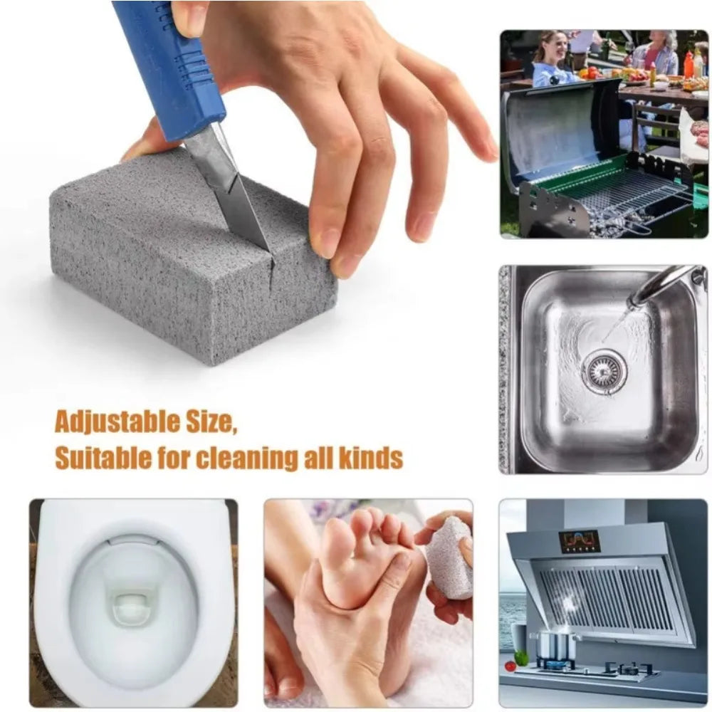 BBQ Grill Cleaning Brush Brick Block Barbecue Cleaning Stone Pumice Brick for Barbecue Rack Outdoor Kitchen BBQ Tools Convenient