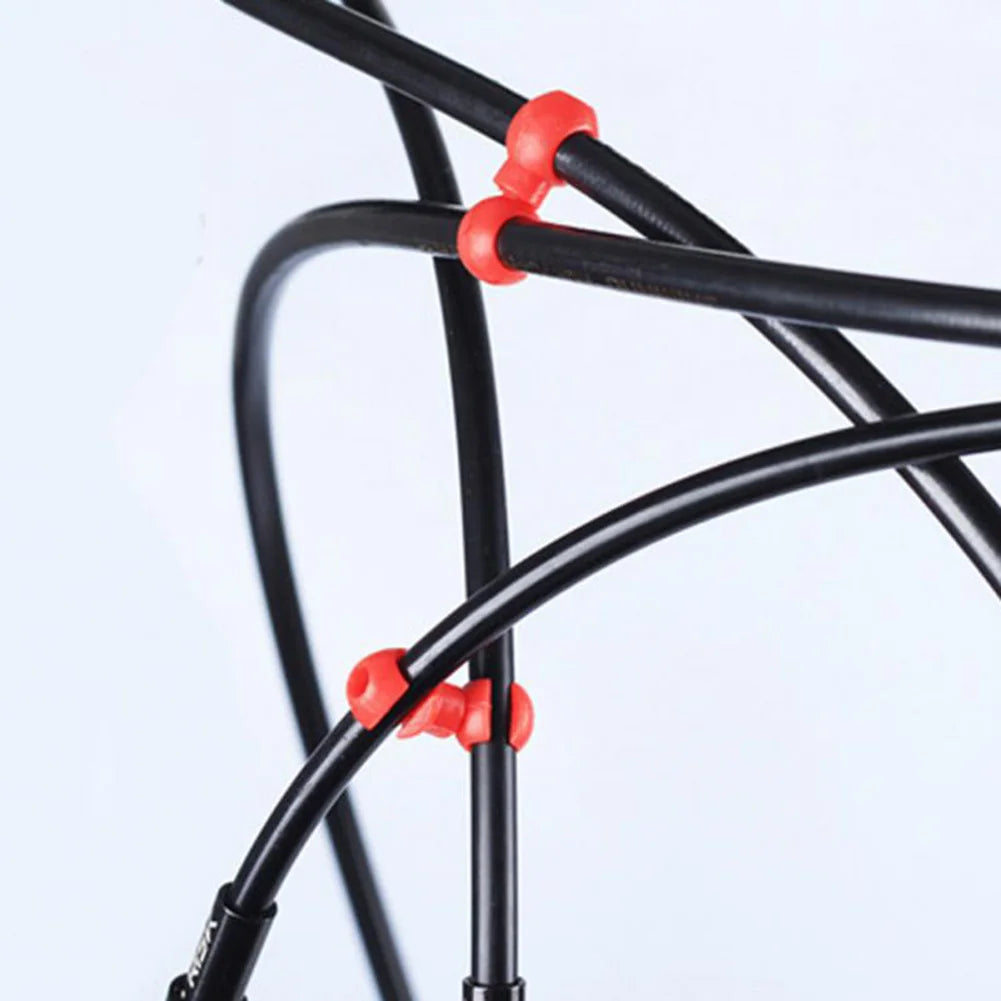 10pcs/set Bicycle Brake Gear Cable S Style Clips Lightweight Rotating Buckle Hose Guide Clasp Cycling Accessories