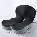 Integrated Memory Foam Seat Back Cushion Ergonomic Butt & Lumbar Support Pillow Washable Cover for Office Chair Car Long Sitting