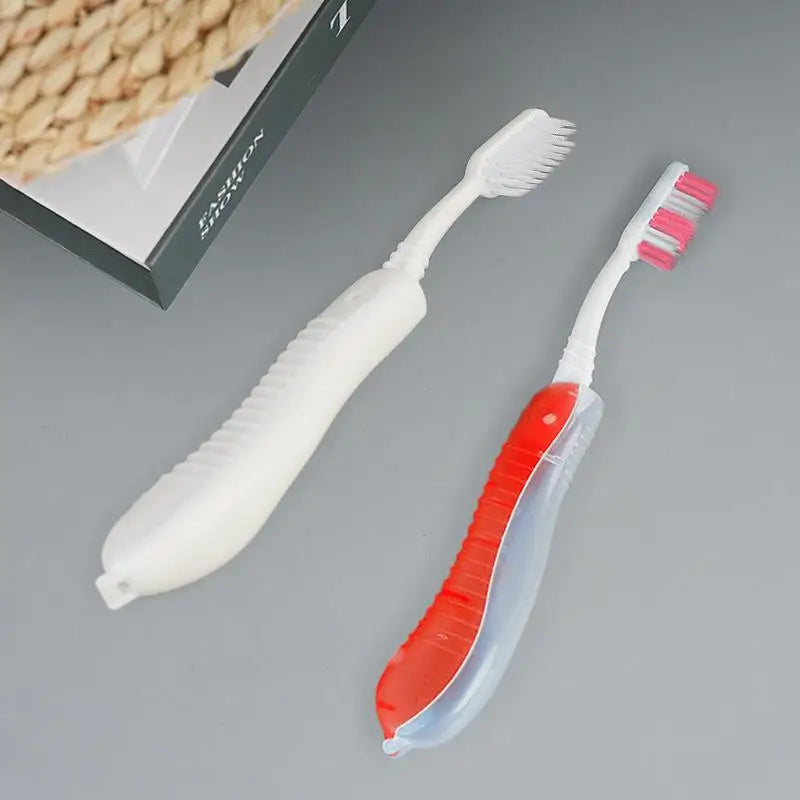 For Trip Daily Use Women Men Travel Folding Toothbrush Portable Toothbrush Built In Cover Multi Color Size Collapsable Brush