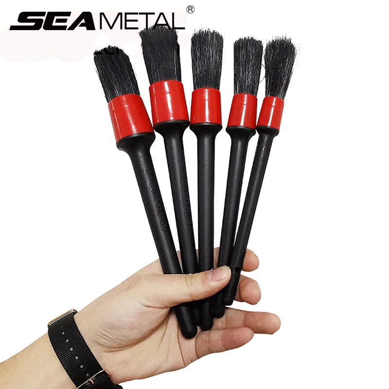 SEAMETAL 5/13PCS Car Detailing Brush Set Multifunctional Detail Brushes Sponge Towel Auto Cleaning Kit for Car Wash Maintenance