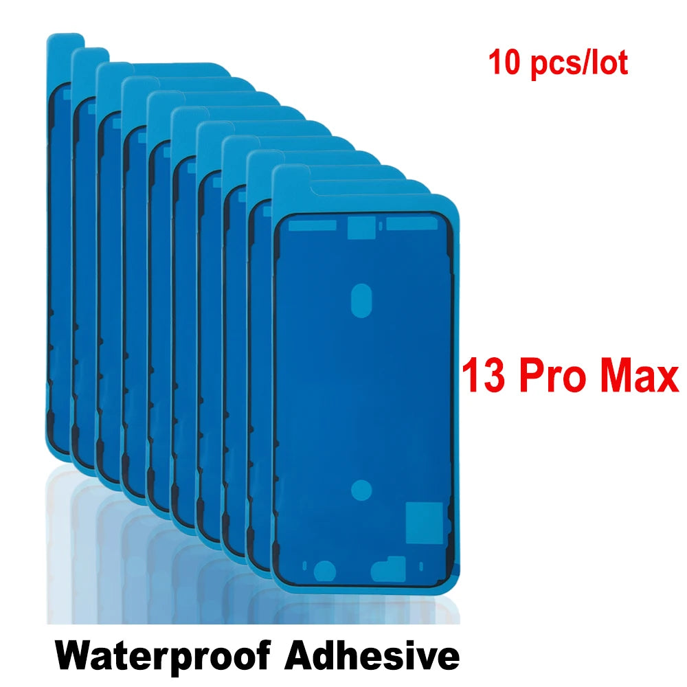 10Pcs LCD Display Front Side Waterproof Seal Stickers for iPhone 6/7/8/X/XS/XR/11/12/13/14/15 - Adhesive Protection Seals