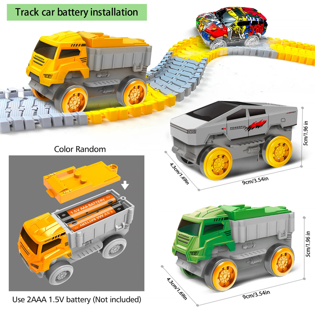 eplacement Cars for Tracks - Extra Race Car Accessories for Dinosaur Race Track & Train Toy Gift - for Kids Boys and Girls Toys