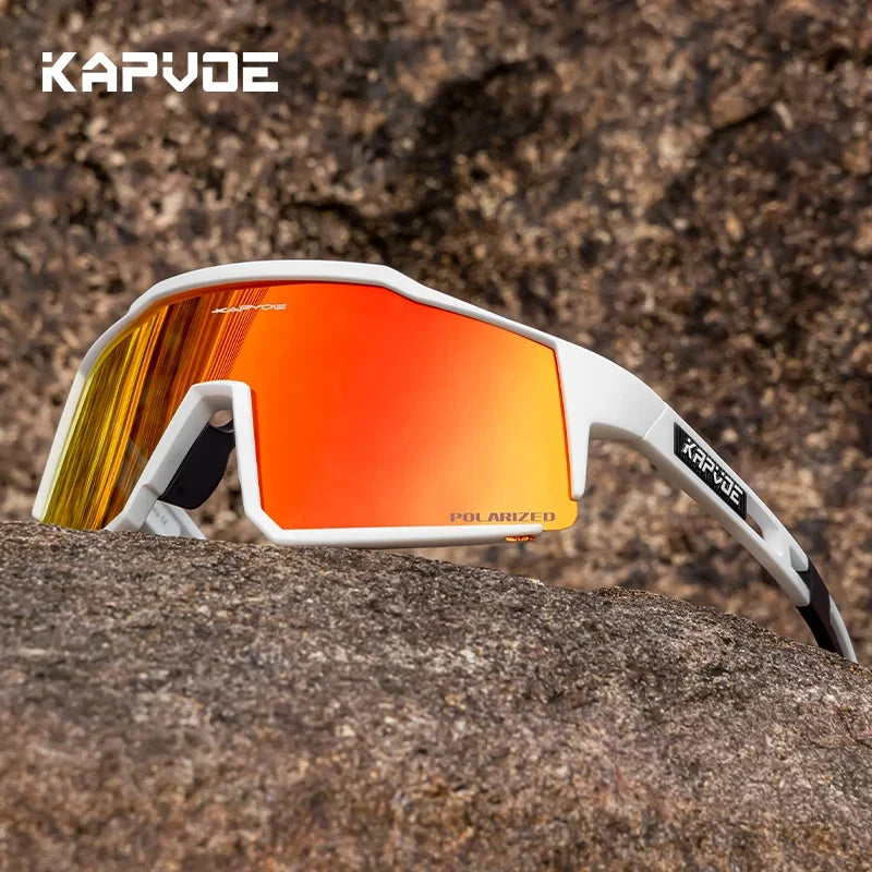 Kapvoe Polarized Sunglasses Fashion Cycling Glasses Bike Road Driving Goggles Outdoor UV400 Sports MTB Road Mountain Bicycle