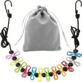 Travel Clothesline Clothes Line with 12 Clothes Clips Corde a Linge Voyage Camper Essentials for Travel/Courtyard/Balcony/Hotel