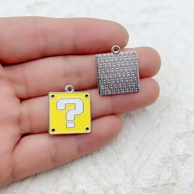 10 pieces/batch of cute cartoon enamel pendants, used for DIY earring jewelry making bracelets earrings handmade accessories