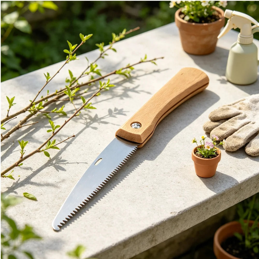 Folding Mini Hand Saw Non-slip Wooden Handle Pull Foldable Saw Flush Cut Trim Saw For Handsaw Woodworking Plastic Cutting Tool