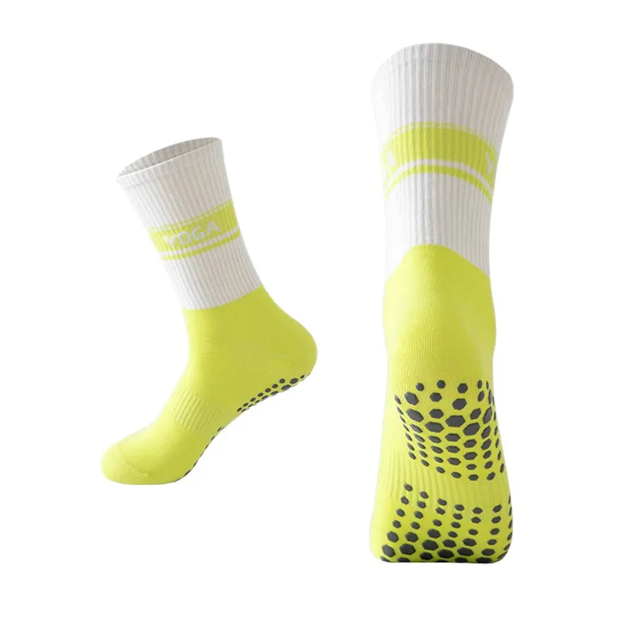 Cross-Border Professional Yoga Socks,  Cotton Strapping Silicone Anti-Slip Pilates Fitness Dance Floor Socks