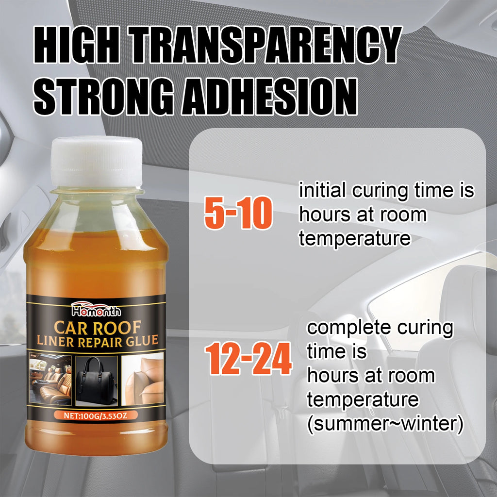 Car Headliner Adhesive Glue High Temperature Resistant Glue for Fabric Foam Fast Drying Strong Bond for Roof Lining Visor 100g