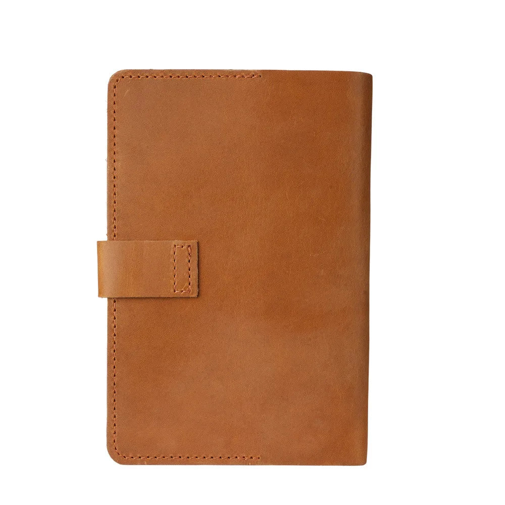 Leather Notebooks Cover for Field Notes, Journal Notepads with Pen Holder for Moleskine Cahier Pocket Notebook (3.5'' x 5.5'')