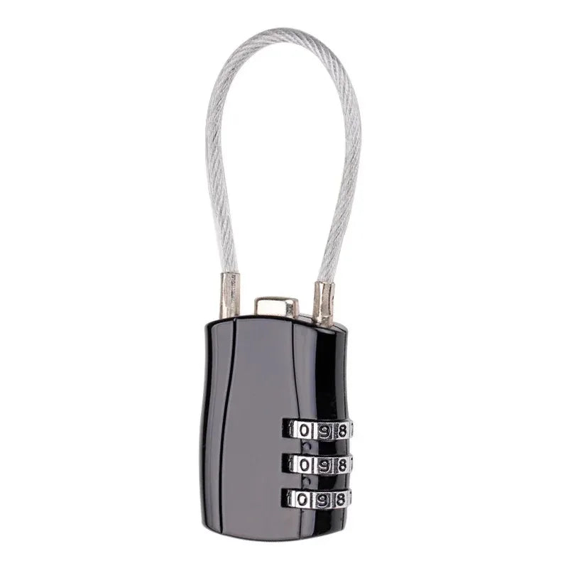 TSA Customs Lock 3 Digit Combination High Security Helmet Lock for Travel Backpack Suitcase Password Padlock Anti-theft Lock