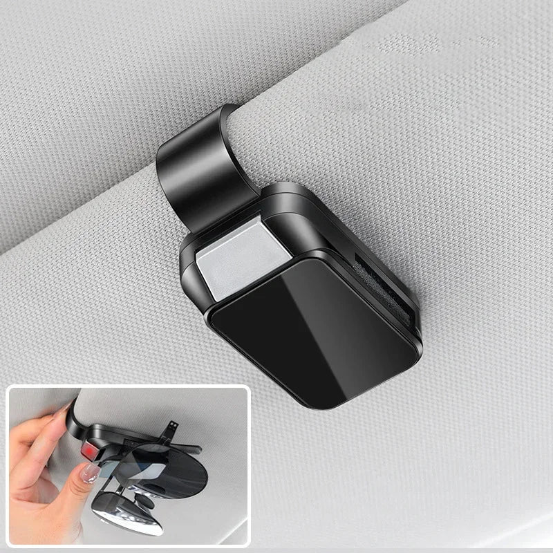 Car Sunshade Glasses Clip, Internal Glasses, Car Internal Accessories Storage Rack, Compact Storage with Alloy Buckle