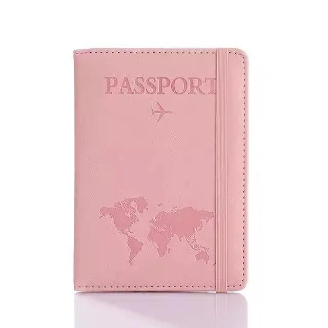 Vintage RFID PU Leather Passport Cover Multi-Function Wallet Case with ID Bank Card Slots for Women & Men Travel Accessory