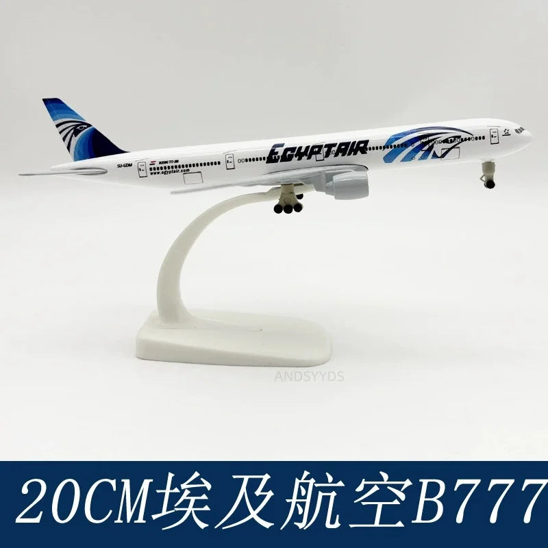 Toys Diecast Alloy 20cm Airplane B777 Series Airways Plane Model With Base Adult/Children Enthusiast Gift Ornament
