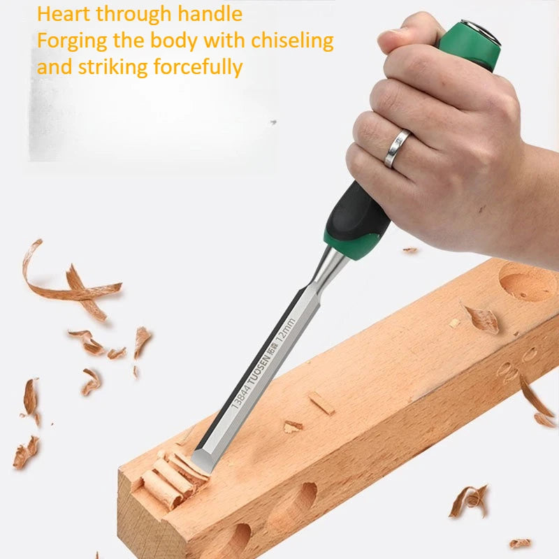 1Pc 10-25mm Wood Chisel Slotting Tool Steel Flat Chisel for Wood Carving Hardware Tool