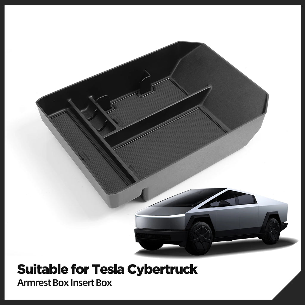 Smabee for Tesla Cybertruck 2024 2025 Center Console Armrest Storage Box Car Tray Organizing Tidying Interior Accessories