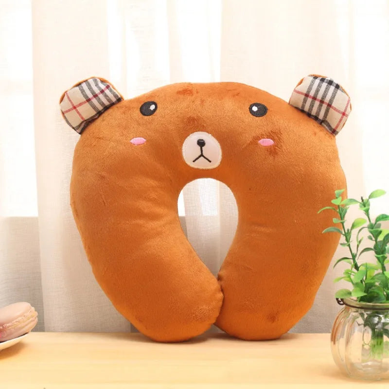 Cartoon Animal U-shaped Pillow, Creative U-shaped Neck Pillow, Nap Neck Pillow, Suitable for Outdoor Travel, Reduces Fatigue