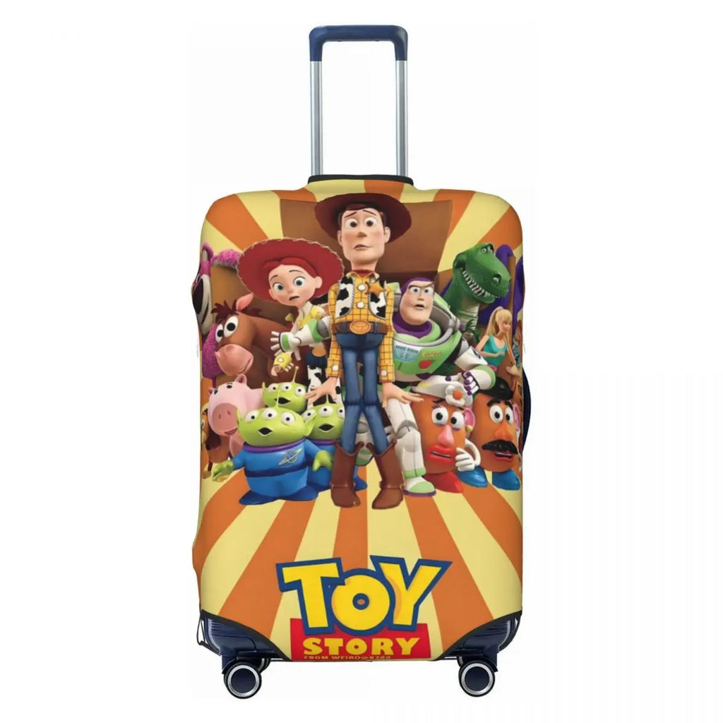 Custom T-Toy Cartoon S-Story Cartoon Travel Luggage Cover Dust Proof Suitcase Cover Protector Fit 18-32 Inch