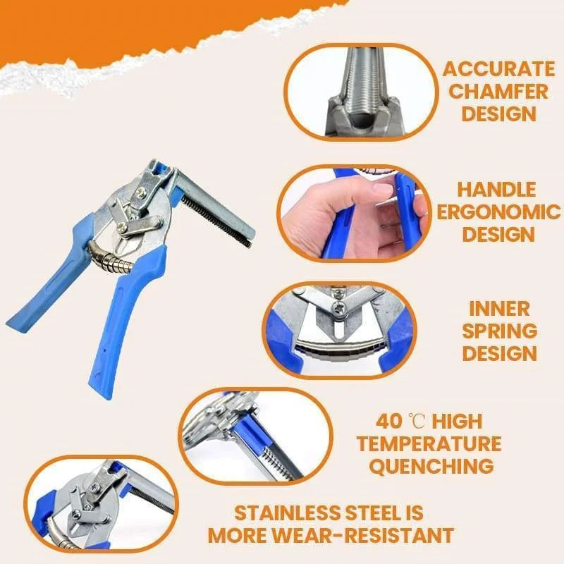 600pcs M Clips Staples Hog Ring Plier Tool Chicken Mesh Cage Wire Fencing Anti-slip Handle Stainless Steel Hand Tools