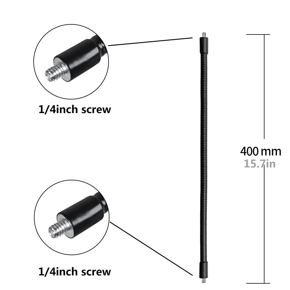 Metal Monopod Metal Tube Rod With 1/4inch Screw Flexible Tripod Extension Tube Lightweight Pole Extender Accessory SLR Cameras