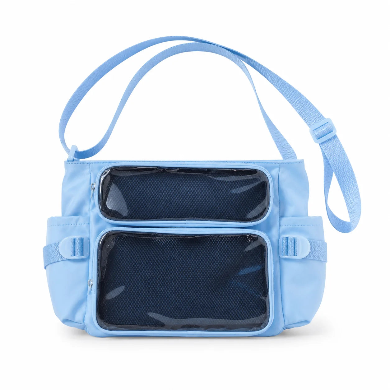 Academic Style Crossbody Bag Lightweight Polyester Shoulder Sling Bag for Daily Use School Travel Black / White / Blue / Green