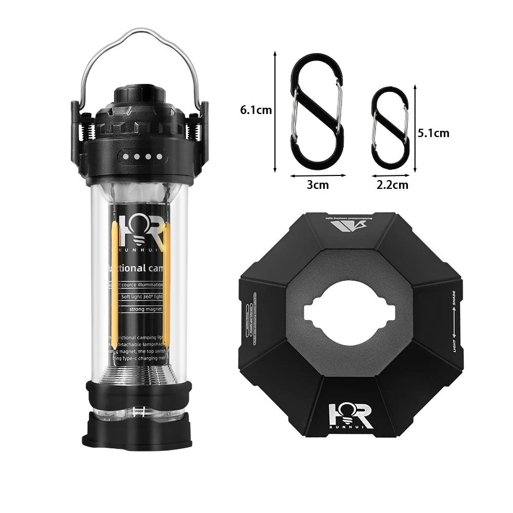 DOTWISE 3000mAH Camping Portable Retro Lantern Camping Lighthouse Tent Light Lantern Decor Waterproof Outdoor Atmosphere lights