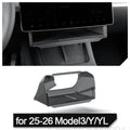 Car Central Control Under Screen Storage Box for Tesla Model 3/Y 2019-2025 Hidden Privacy Storage with Anti-Slip Silicone Pad ﻿