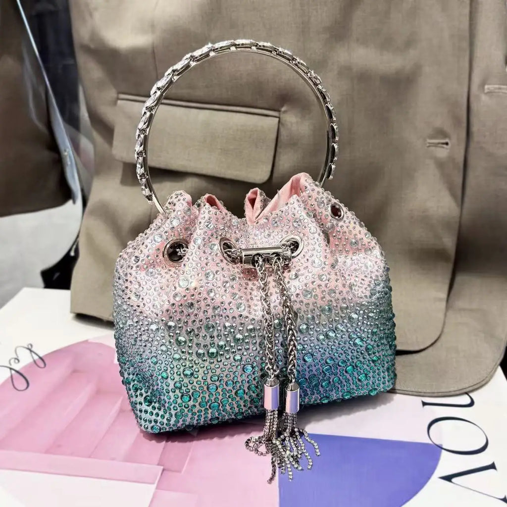 Luxury Designer Women Handbag Glitter Shiny Diamond Clutch Purse Wedding Party Banquet Bag Crystal Rhinestones Evening Bag
