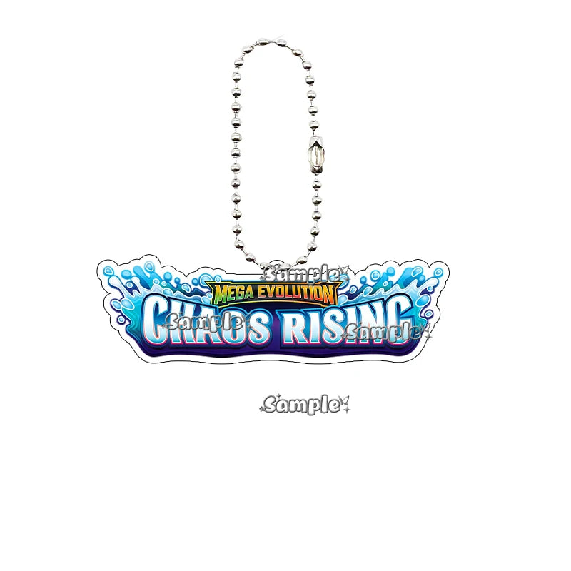 NEW Pocket Monsters Mega Evolution Pitch Black Series Acrylic Keychain Ptcg Double-sided Game Collection Logo Keyring Pendant