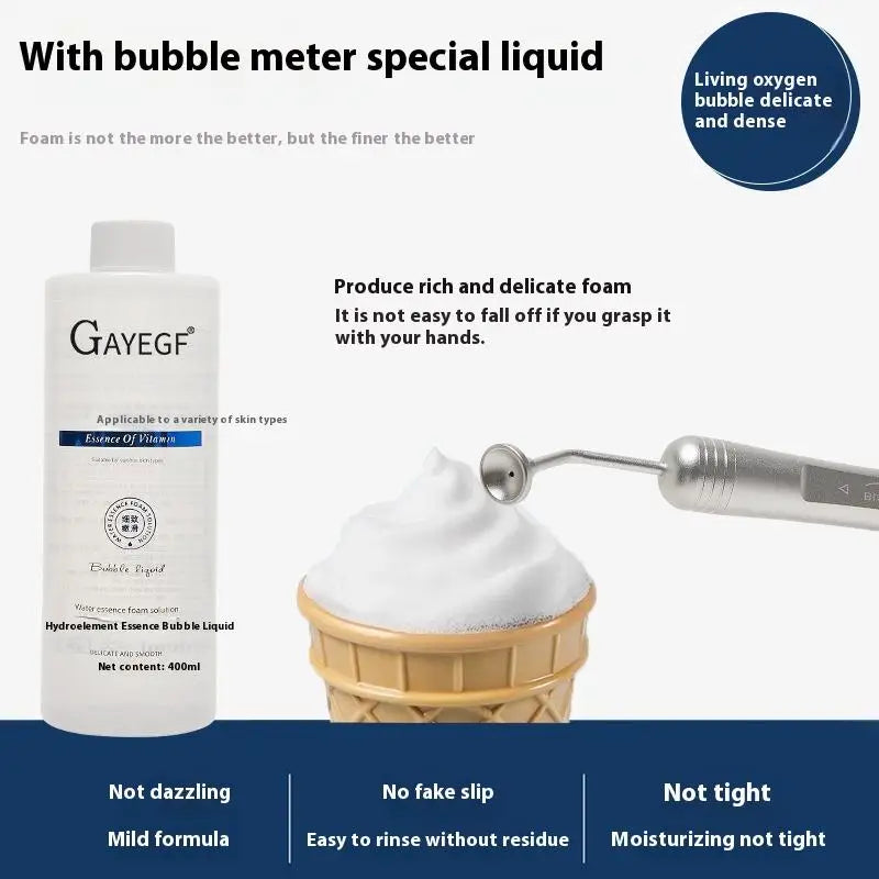 400ml Magic Foam Oxygen Small Bubble Solution SPA Salon Essence Special Serum For Facial Skin Care Deep Cleaning & Moisturizing