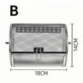 Stainless Steel Rotisserie Basket Rotisserie Grill Roaster Drum Oven Rotary Baking Cage for Peanut Dried Nut Coffee Beans BBQ