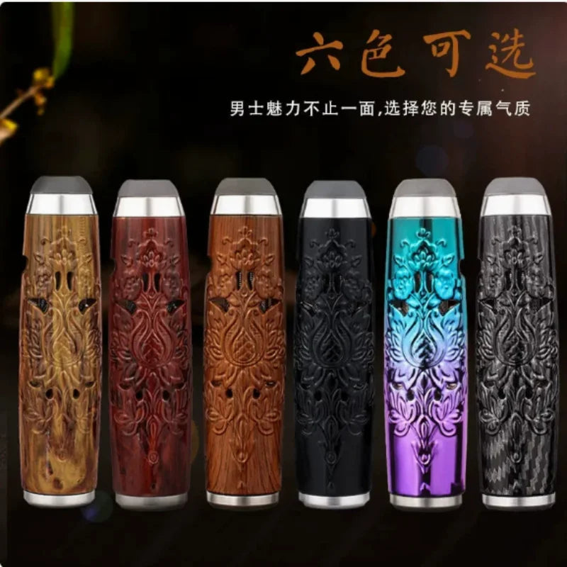 Mini Retro Print Car-Mounted Ashtray Dustproof Windproof Outdoor Lazy Person's Vehicle Ashtray