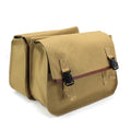 Double Pocket Canvas Throw Over Motorcycle Saddlebags Saddlebag Tool Bag Heavy-duty Waterproof Riding Side Bags, Black, Brown