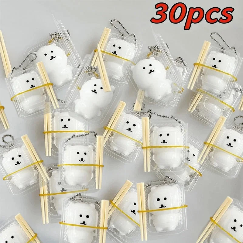 Lunch Box Squishy JOKE Bear Kawaii Squishy Toys Bag Cute KEY Pendant Pinching Squeezeing Decompression Toy Party Birthday Gifts