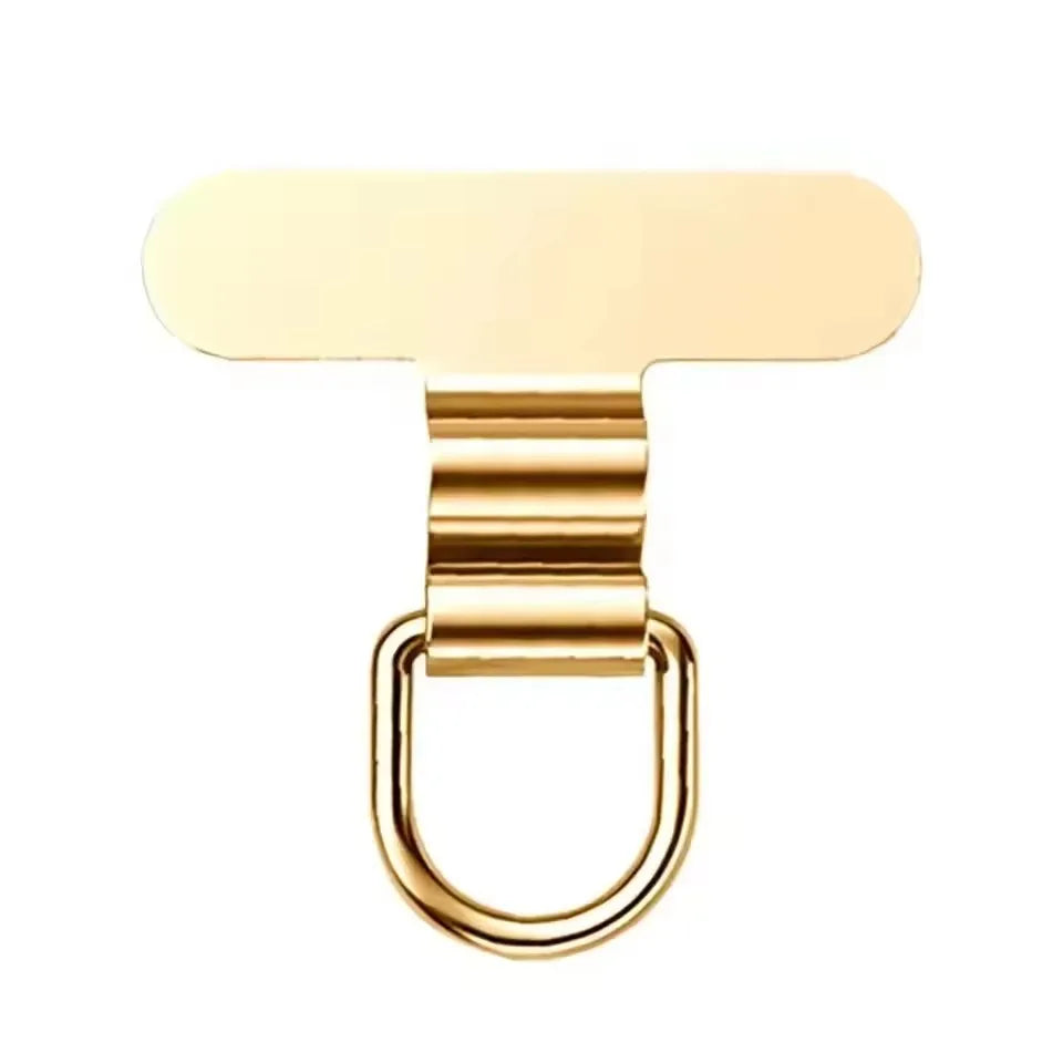 Mini Ultra-Thin Stainless Steel Mobile Phone Lanyard Patch Pad Silent Hole Clip Charging Port Gasket Lanyard Tab Card for iPhone