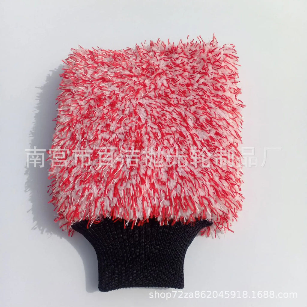 Car Cleaning Glove Soft Microfiber Thicken Plush Car Cleaning Tools Auto Detail Cleaning Mitt Double-faced Glove Car Accessories