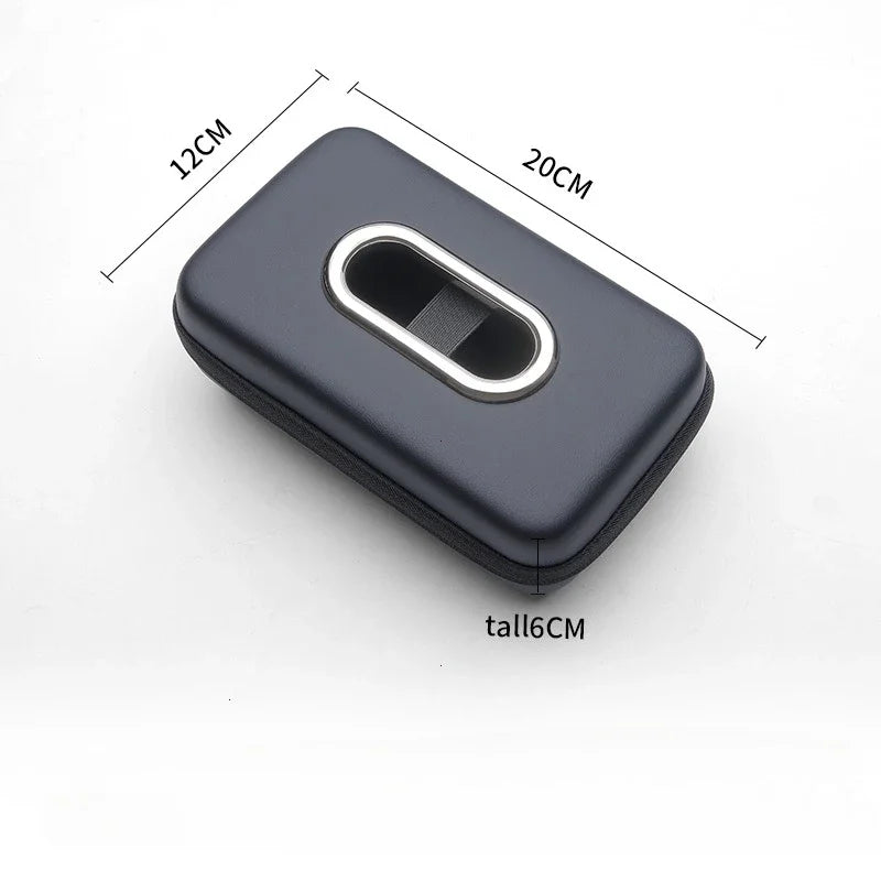Car Mounted Tissue Box Drawer Box Creative Car Armrest Box Backrest Hanging Multifunctional Sun Visor Four-color Tissue Bag