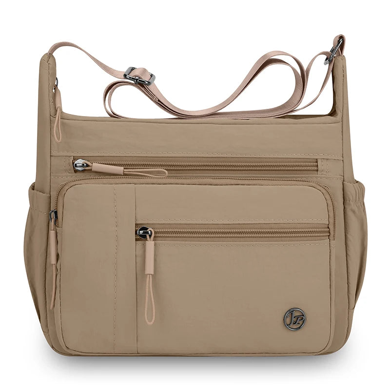 Crossbody Shoulder Bag Unisex, Waterproof Nylon Large Capacity Messenger Purse for Ladies Men Travel Shopping Daily Commute