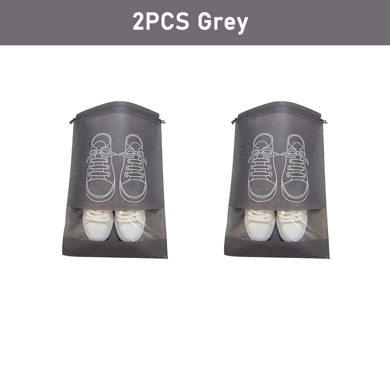 Non-woven Shoes Bag Waterproof Dustproof Travel Bag Portable Tote Drawstring Bag For Shoes Storage Shoes Organizer 2024