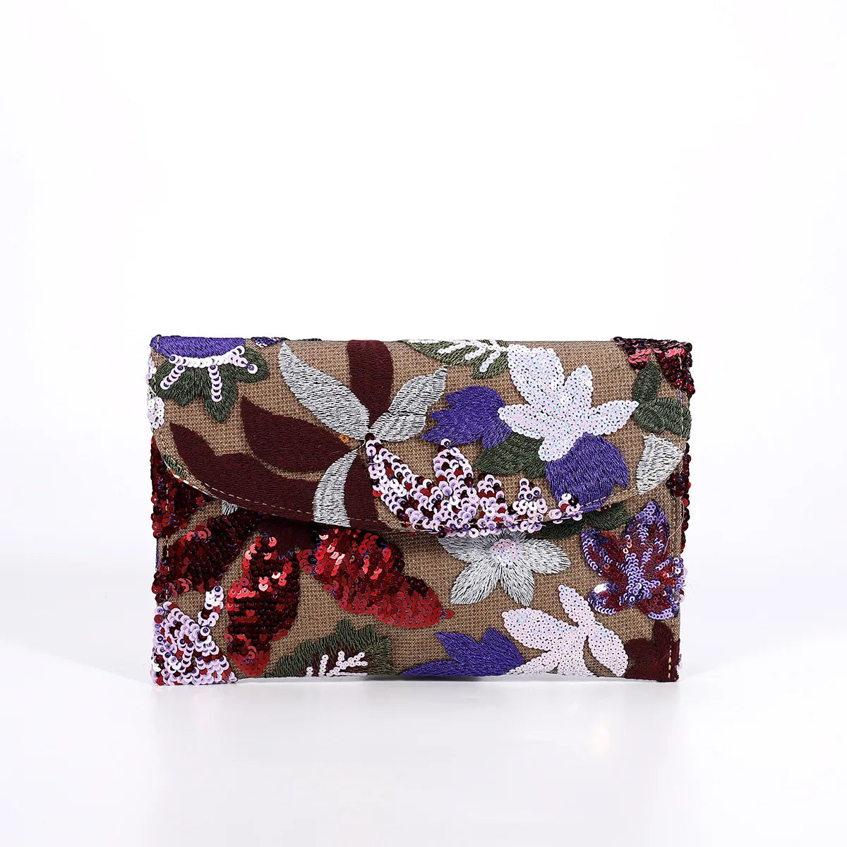 Cross-border High-end Envelope Bag, Sequined Embroidery Straw-woven Niche Women's Clutch Bag, Summer New Woven Women's Clutches