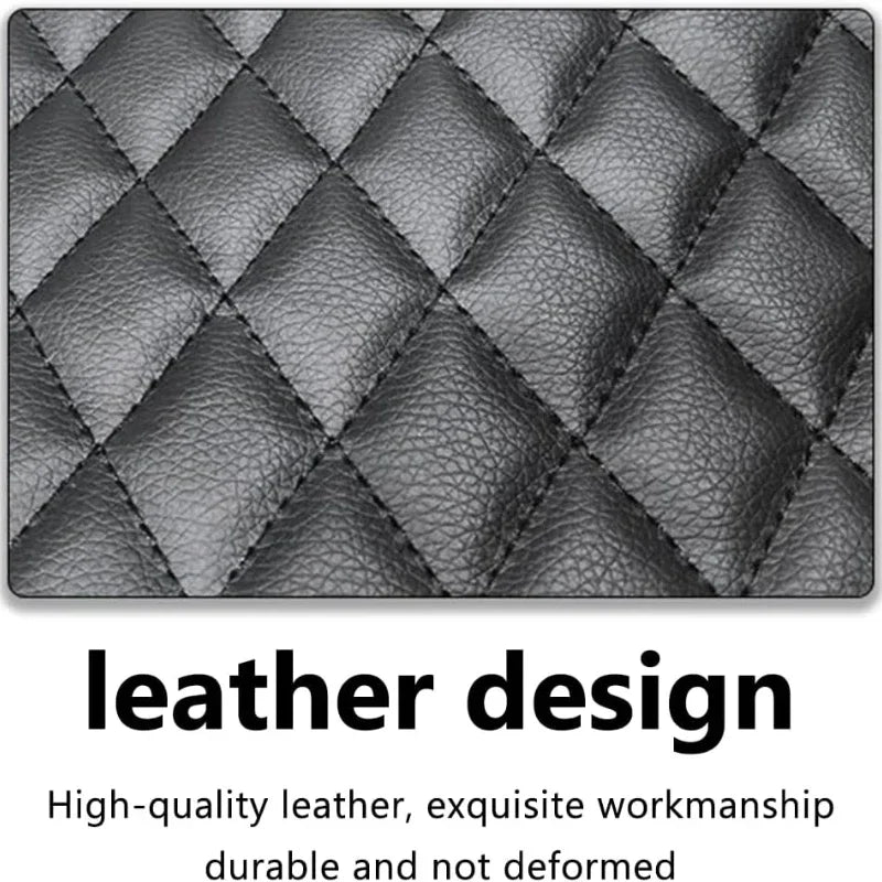 Car Backseat Storage Bag Large Capacity Leather Pocket Automobile Hanger Organizer Collector Adjustable Leather Bags for Vehicle