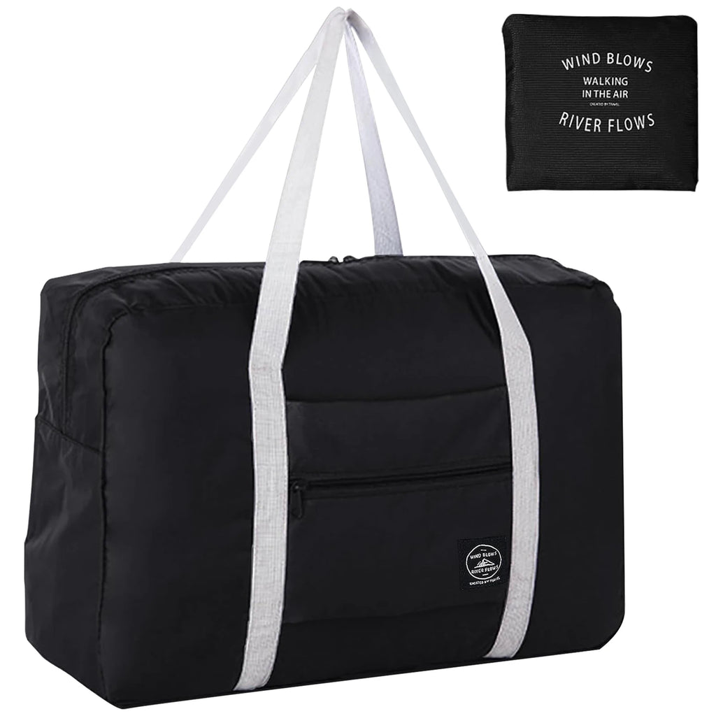 Travel Bag for Women Men Foldable Duffel Bag Carry on Luggage Tote  Sports Gym Bag Nylon Weekender Overnight Bag Hospital Bags