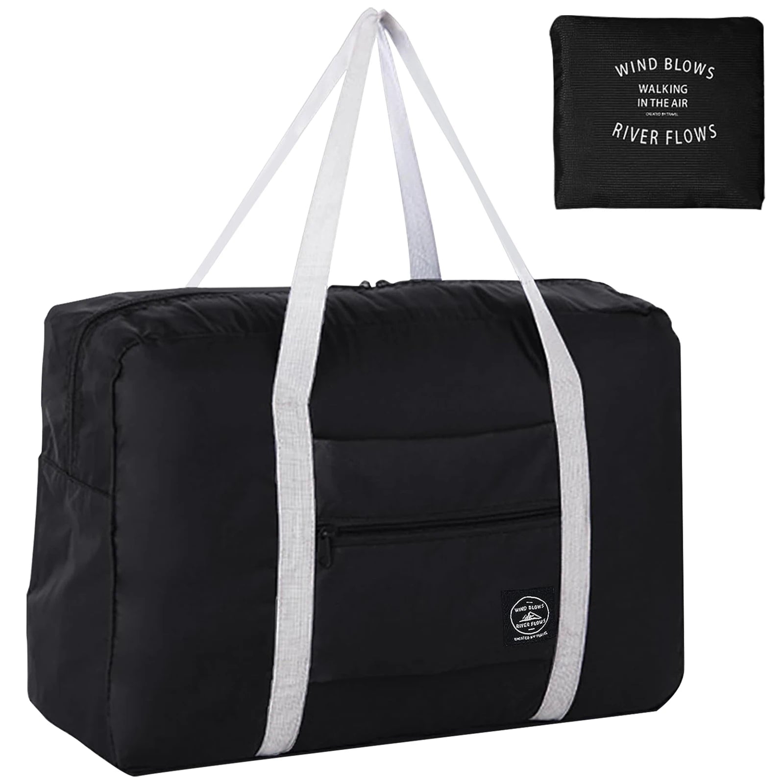 Travel Bag for Women Men Foldable Duffel Bag Carry on Luggage Tote  Sports Gym Bag Nylon Weekender Overnight Bag Hospital Bags