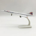 20cm British Airways Concorde Airplane Model Toy Alloy Metal 1/300 Scale Aircraft with Wheels Collected Gift By Aviation